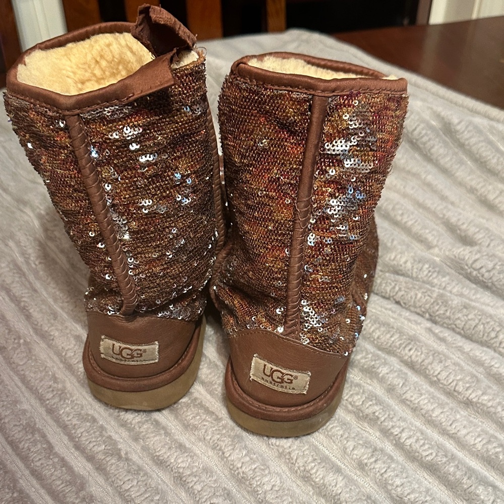 UGG Glitter Sequin Boots - Brown